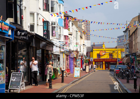 Gärtner Straße Geschäfte in Brighton - UK (North Lanes) Stockfoto