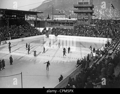 Eiskunstlauf bei den Olympischen Winter-Gamees in Garmisch-Partenkirchen 1936 Stockfoto