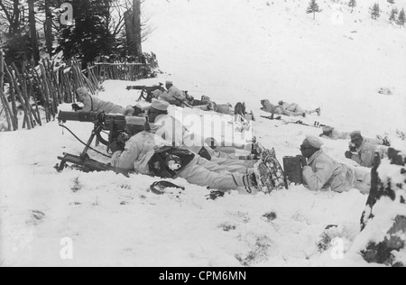 Österreichische Soldaten an der italienischen Front, 1917 Stockfoto