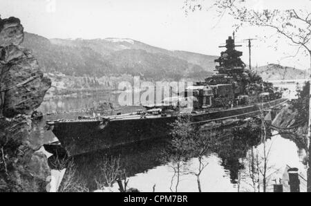 Deutsche Schlachtschiff "Tirpitz", 1943 Stockfoto