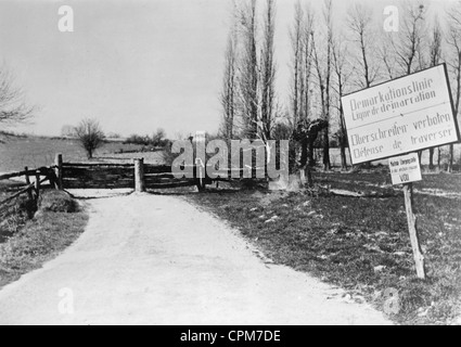 Demarkationslinie zu Vichy-Frankreich, 1941 Stockfoto