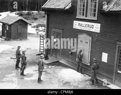 Deutsche Soldaten in Norwegen 1940 Stockfoto