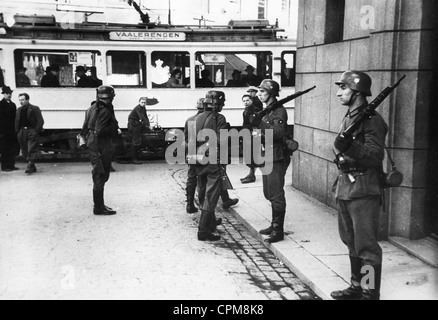 Deutsche Soldaten in Oslo, 1940 Stockfoto