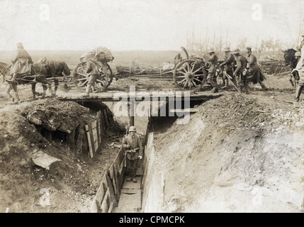 Deutsche Soldaten während der offensiven an der Westfront 1918 Stockfoto