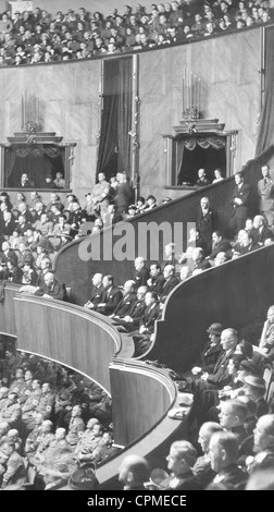 Publikum während der Reichstagssitzung am 21. kann 1935 Stockfoto