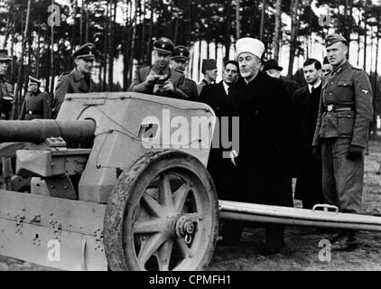 Haj Amin al-Husseini besucht der bosnischen Übersetzungseinsatz Wafffen SS, 1941 Stockfoto