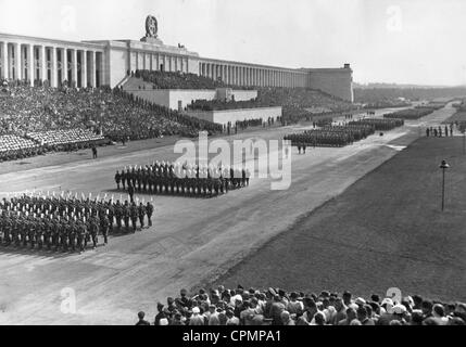 Parade des Reiches Arbeitsdienstes (RAD) auf der Nürnberger Rallye, 1937 Stockfoto