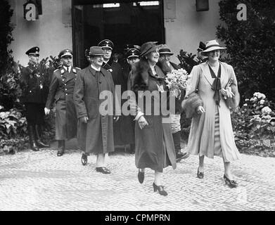 Hermann Goering und Emmy Göring mit Miklos Horthy und seine Frau Magda Horthy, 1938 Stockfoto