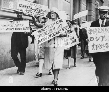 Demonstration gegen Imperialismus und Krieg in San Francisco, 1929 Stockfoto