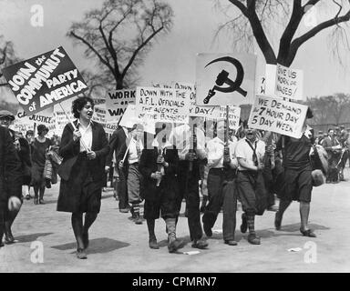 Demonstration der kommunistischen Partei in Boston, 1933 Stockfoto