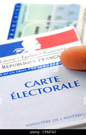 VOTER REGISTRATION CARD Stockfoto