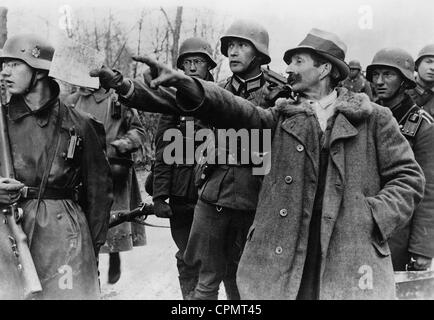 Deutsche Soldaten bei kämpfen in Jugoslawien, 1941 Stockfoto