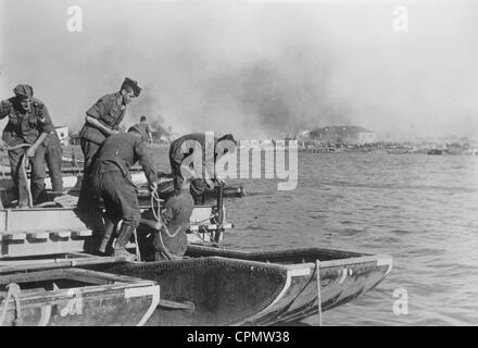 Deutsche Truppen überqueren die Don, 1942 Stockfoto