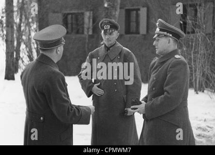 Adolf Hitler, Fedor von Bock, Rudolf Schmundt, 1942 Stockfoto
