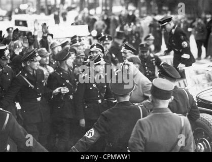 Adolf Hitler auf seinem Weg zum Reichstag, 1934 Stockfoto