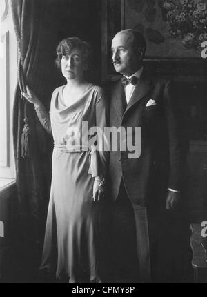 Andre Francois-Poncet mit seiner Frau Jacqueline Francois-Poncet Stockfoto