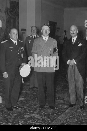 Joseph Vuillemin, Adolf Hitler, André Francois-Poncet, 1934 Stockfoto