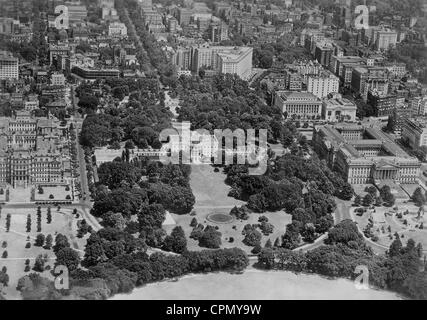 Luftaufnahme des weißen Hauses in Washington, 1925 Stockfoto