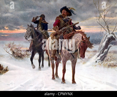 Soldaten während des Dreißigjährigen Krieges Stockfoto