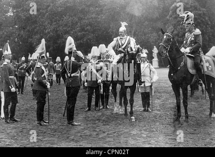 Kaiser Wilhelm II. während der Spring Parade in Potsdam, 1910 Stockfoto