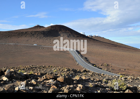 Bunte Terrain in der Caldera des Haleakala National Park, Maui Hawaii Stockfoto