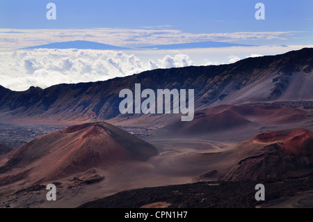 Bunte Terrain in der Caldera des Haleakala National Park, Maui Hawaii Stockfoto