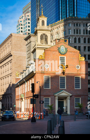 Das Old State House ist ein historisches Regierungsgebäude in Boston, Massachusetts Stockfoto