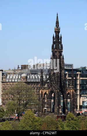 Sir Walter Scott Memorial in Princes Street Gardens, Edinburgh Scotland UK Stockfoto