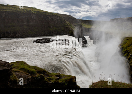 Gullfoss Wasserfall, Island Stockfoto