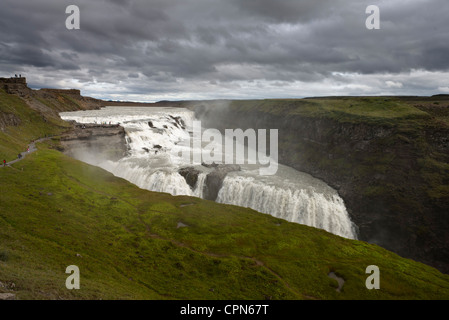 Gullfoss Wasserfall, Island Stockfoto