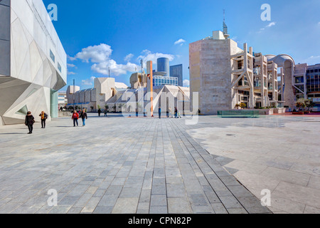 Nahen Osten, Israel, Tel Aviv, Fassade des Neubaus des Tel Aviv Museum of Art Herta und Paul Amir Stockfoto