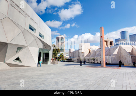 Nahen Osten, Israel, Tel Aviv, Fassade des Neubaus des Tel Aviv Museum of Art Herta und Paul Amir Stockfoto