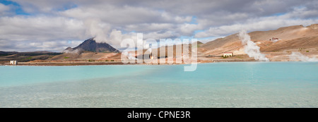 Geothermische Kraftwerk, Island Stockfoto