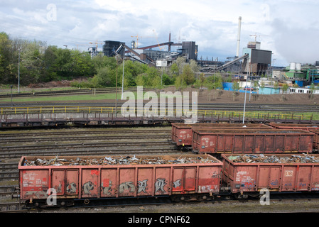 Krupp Mannesmann Stahl Werk Duisburg Deutschland Stockfoto