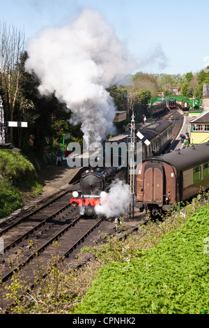 Alresford Station auf der Mitte Hants Eisenbahn auch bekannt als die Brunnenkresse Linie, Hampshire, England, Vereinigtes Königreich. Stockfoto