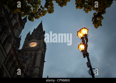 Manchester Town Hall Albert Square Manchester Stadtzentrum Stockfoto