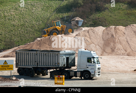 Große rote Rad bei Winsford Rock Salt Mine Stockfoto