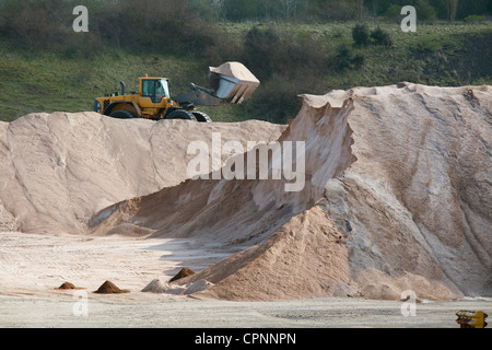 Große rote Rad bei Winsford Rock Salt Mine Stockfoto