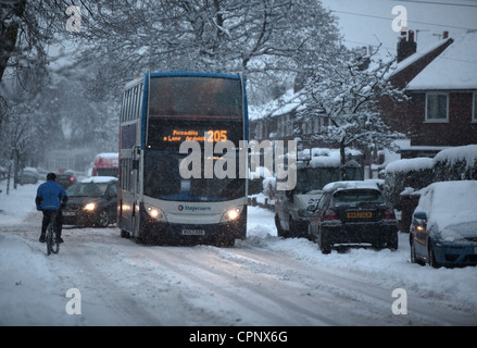 Eine Postkutsche Bus in Denton größere Manchester Tameside Stockfoto