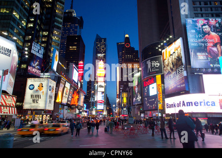 Sehenswürdigkeit der Times Square in New York City USA Stockfoto