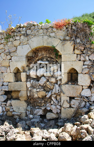 Ruinen des 17. Jahrhunderts Haus, Torralba d ' en Salord prähistorische Stätte, Menorca, Balearen, Spanien Stockfoto