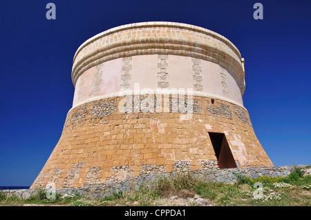 Wachturm Torre de Fornells, Fornells, Menorca, Balearen, Spanien Stockfoto