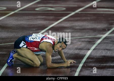 Dai Tamesue (JPN), 9. August 2005 - Leichtathletik-Foto - Datei: 10. IAAF World Championships Männer 400 m Hürden-Finale im Olympiastadion Helsinki, Helsinki, Finnland. (Foto von Jun Tsukida/AFLO SPORT) Stockfoto