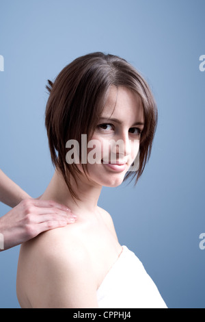 Indische Kopfmassage Stockfoto