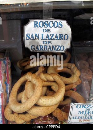 Spanien Andalusien Granada Lebensmittelgeschäft Schaufenster Stockfoto