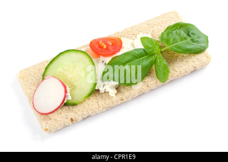 diätetische Sandwich, Foto auf dem weißen Hintergrund Stockfoto