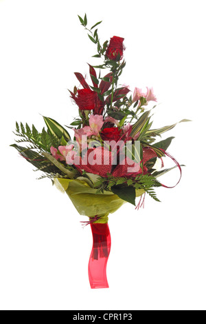 Bouquet von frischen Blumen auf weißem Hintergrundfoto Stockfoto