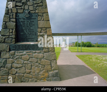 Bannockburn Schlachtfeld Denkmal und Statue von Robert the Bruce in der Nähe von Stirling, Schottland Stockfoto