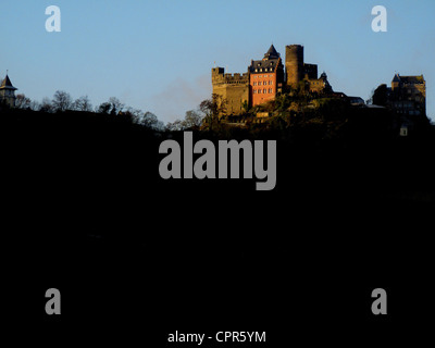 Schonburg Burg, in der Nähe von Oberwesel, Rhein, Deutschland Stockfoto