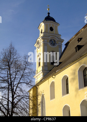 Stiftskirche Kirche am Mondsee, Salzkammergut, Österreich Stockfoto